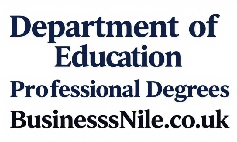 Department of Education Professional Degrees